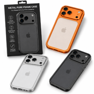 Metal Pure Frame Converter Case for iPhone 12 Pro Max to iPhone 17 Pro Look