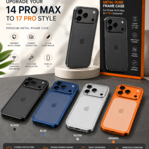 Metal Pure Frame Converter Case for iPhone 14 Pro Max to iPhone 17 Pro Look
