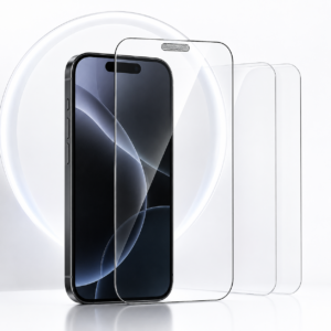 8K Borderless Super Curved Tempered Glass for iPhone 13 to iPhone 17 Pro Max – HD Clear Full Screen Protection (Pack of 2)