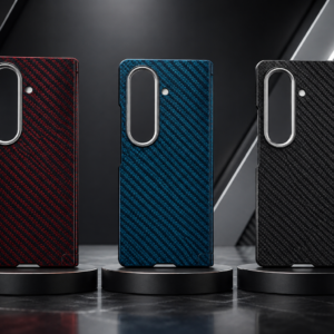 Samsung Galaxy Z Fold 8 Ultra Carbon Magnetic Case with Tempered Glass – Premium Protective Cover
