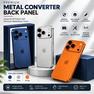 Premium Metal Back Panel Converter Case for iPhone 13 Pro to iPhone 17 Series